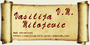 Vasilija Milojević vizit kartica